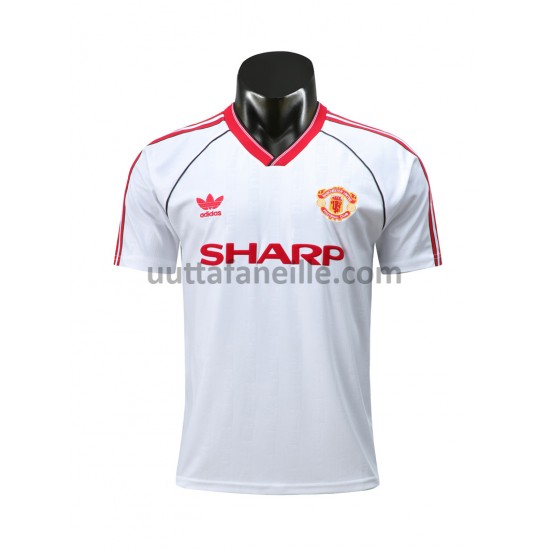 Jalkapallo Pelipaitoja Manchester United Retro Vieraspeliasu 1988 Lyhythihainen
