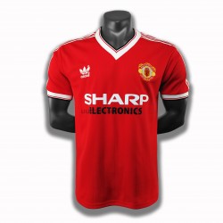 Jalkapallo Pelipaitoja Manchester United Retro Kotipeliasu 1983 Lyhythihainen