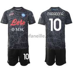 Jalkapallo Pelipaitoja SSC Napoli Diego Maradona 10 Special Lasten Kotipeliasu 2021-2022 Lyhythihainen