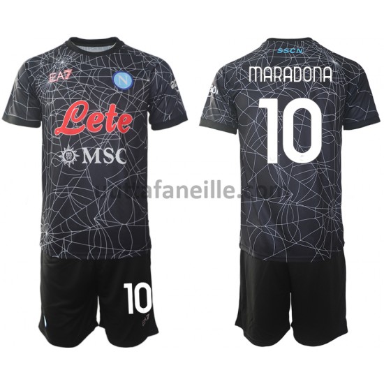 Jalkapallo Pelipaitoja SSC Napoli Diego Maradona 10 Special Lasten Kotipeliasu 2021-2022 Lyhythihainen