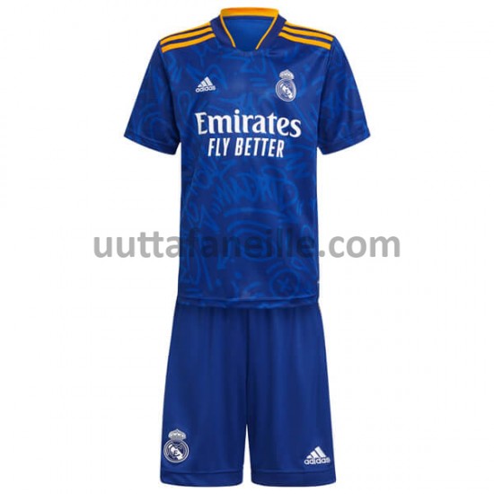 Jalkapallo Pelipaitoja Real Madrid Lasten Vieraspeliasu 2021-2022 Lyhythihainen