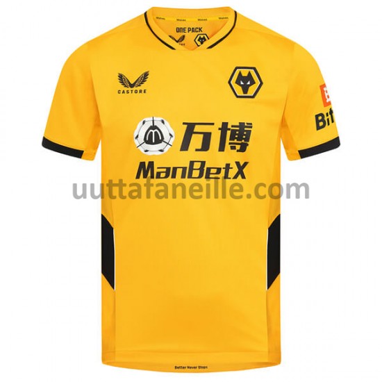 Jalkapallo Pelipaitoja Wolverhampton Wanderers Kotipeliasu 2021-2022 Lyhythihainen