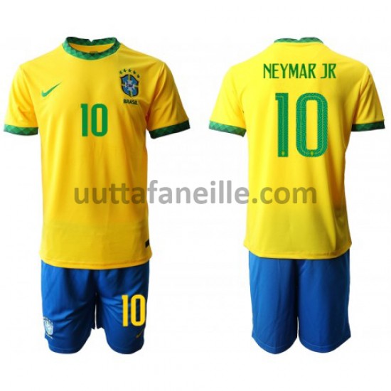 Jalkapallo Pelipaitoja Brasilia Neymar JR 10 Lasten Kotipeliasu 2020-2021 Lyhythihainen