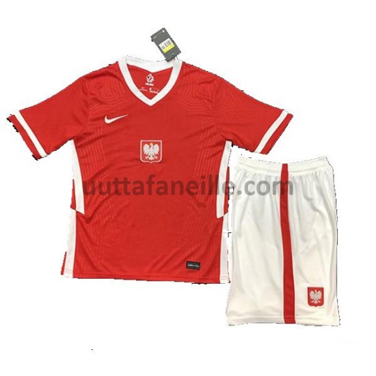 Jalkapallo Pelipaitoja Puola Lasten Vieraspeliasu Euro 2020 Lyhythihainen