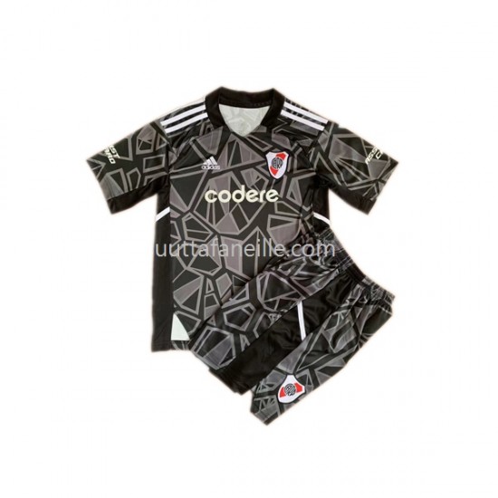 Jalkapallo Pelipaitoja CA River Plate Maalivahti Lasten Kotipeliasu 2023 Lyhythihainen