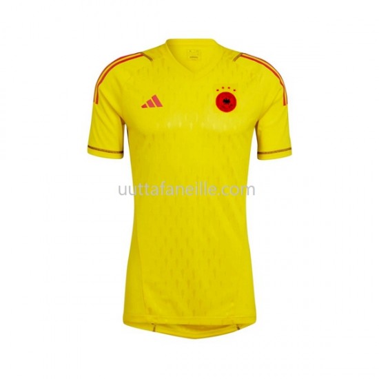 Jalkapallo Pelipaitoja Saksa Maalivahti Mies Vieraspeliasu MM-kisat 2022 Lyhythihainen