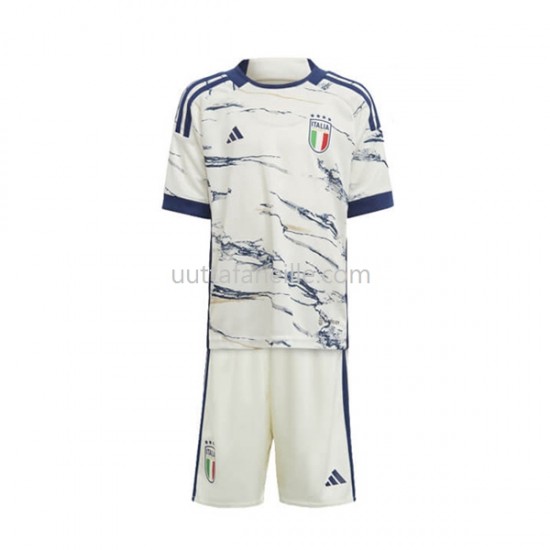 Jalkapallo Pelipaitoja Italia Lasten Vieraspeliasu 2023 Lyhythihainen