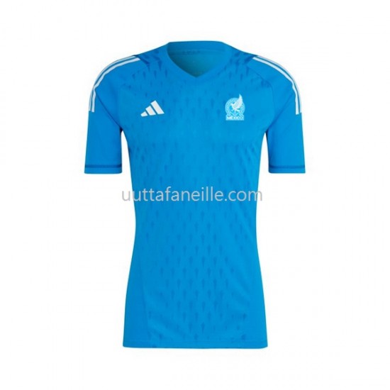 Jalkapallo Pelipaitoja Meksiko Maalivahti Mies Vieraspeliasu 2022 Lyhythihainen