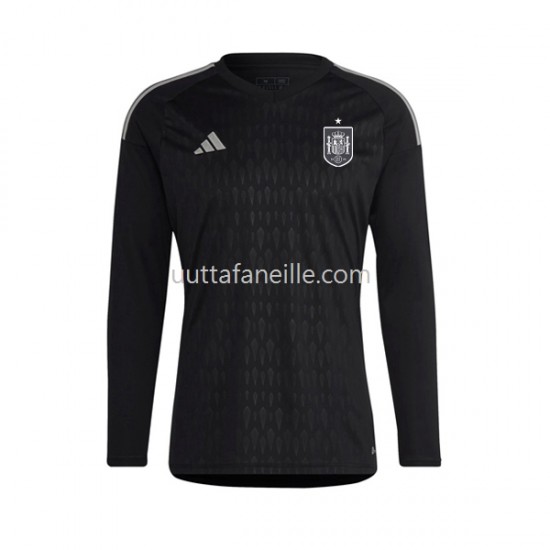 Jalkapallo Pelipaitoja Espanja Maalivahti Mies Kotipeliasu 2022 Pitkähihainen