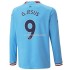 Jalkapallo Pelipaitoja Manchester City G.Jesus 9 Kotipeliasu 2022-2023 Pitkähihainen
