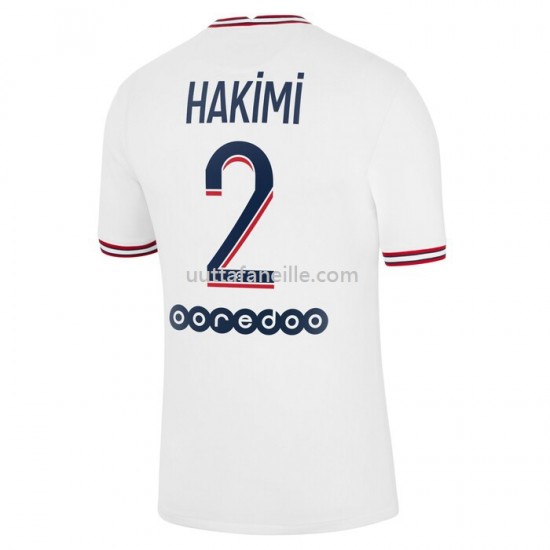 Jalkapallo Pelipaitoja Paris Saint-Germain Hakimi 2 Neljäs peliasu 2021-2022 Lyhythihainen