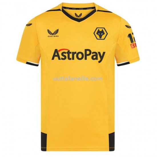 Jalkapallo Pelipaitoja Wolverhampton Wanderers Kotipeliasu 2022-2023 Lyhythihainen