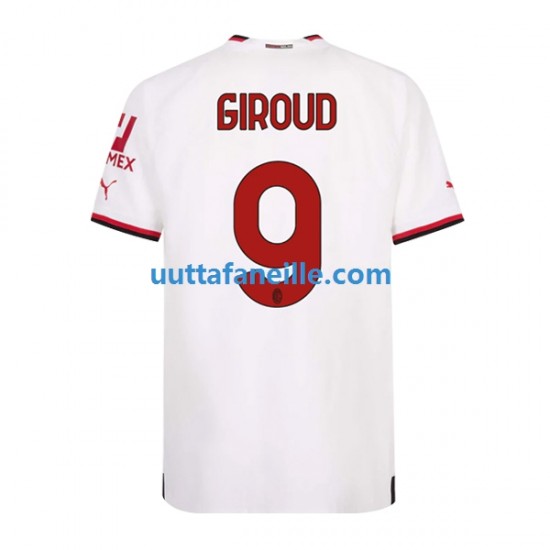 Jalkapallo Pelipaitoja AC Milan Olivier Giroud 9 Mies Vieraspeliasu 2022-2023 Lyhythihainen