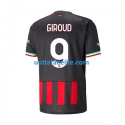 Jalkapallo Pelipaitoja AC Milan Olivier Giroud 9 Mies Kotipeliasu 2022-2023 Lyhythihainen