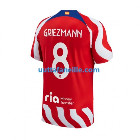 Jalkapallo Pelipaitoja Atlético Madrid Antoine Griezmann 8 Mies Kotipeliasu 2022-2023 Lyhythihainen