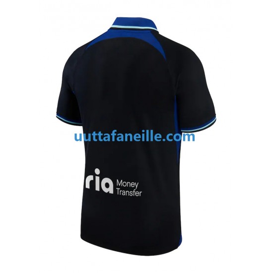 Jalkapallo Pelipaitoja Atlético Madrid Mies Vieraspeliasu 2022-2023 Lyhythihainen