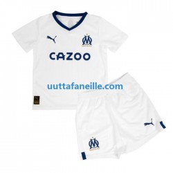 Jalkapallo Pelipaitoja Olympique de Marseille Lasten Kotipeliasu 2022-2023 Lyhythihainen