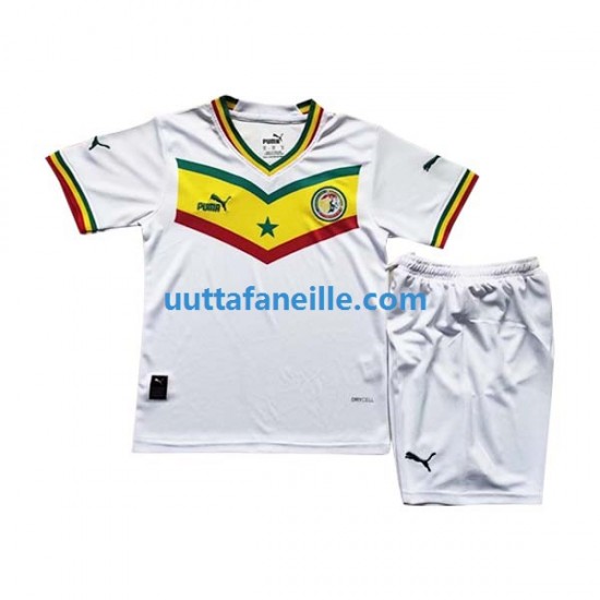 Jalkapallo Pelipaitoja Senegal Lasten Kotipeliasu MM-kisat 2022 Lyhythihainen