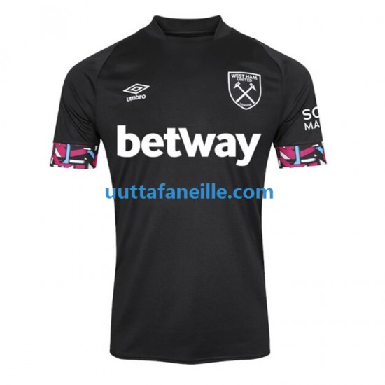 Jalkapallo Pelipaitoja West Ham United Mies Vieraspeliasu 2022-2023 Lyhythihainen
