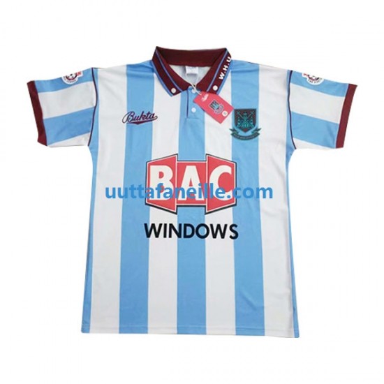 Jalkapallo Pelipaitoja West Ham United Retro Mies Vieraspeliasu 1991-1992 Lyhythihainen