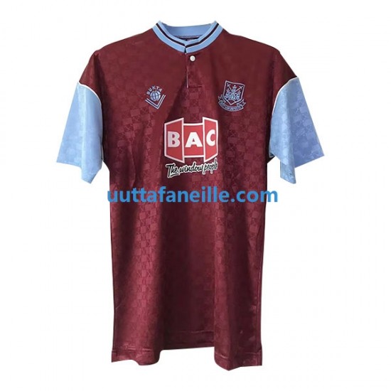 Jalkapallo Pelipaitoja West Ham United Retro Mies Kotipeliasu 1989-1990 Lyhythihainen