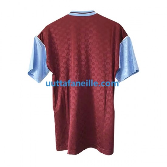 Jalkapallo Pelipaitoja West Ham United Retro Mies Kotipeliasu 1989-1990 Lyhythihainen