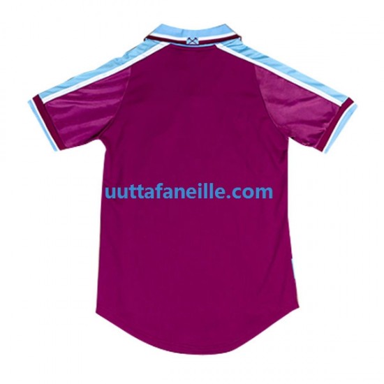 Jalkapallo Pelipaitoja West Ham United Retro Mies Kotipeliasu 1999-2001 Lyhythihainen