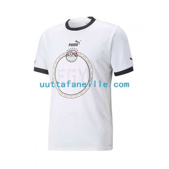 Jalkapallo Pelipaitoja Egypti Mies Vieraspeliasu 2022 Lyhythihainen