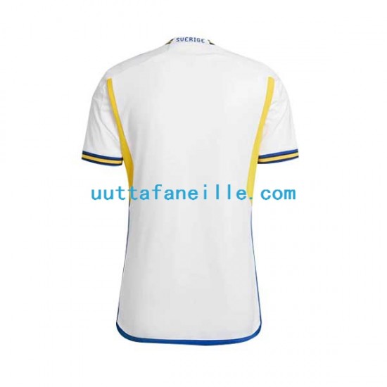 Jalkapallo Pelipaitoja Ruotsi Mies Vieraspeliasu 2022 Lyhythihainen