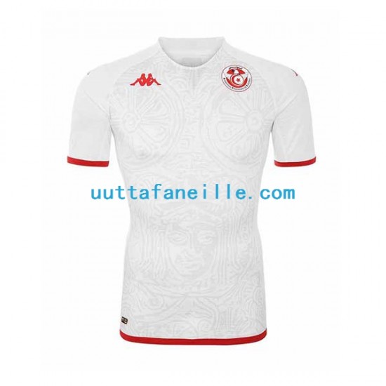 Jalkapallo Pelipaitoja Tunisia Mies Vieraspeliasu MM-kisat 2022 Lyhythihainen