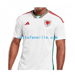 Jalkapallo Pelipaitoja Wales Mies Vieraspeliasu MM-kisat 2022 Lyhythihainen