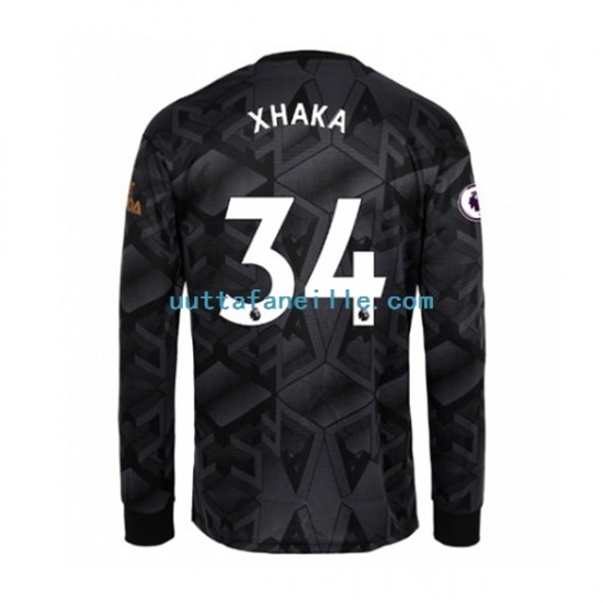 Jalkapallo Pelipaitoja Arsenal Granit Xhaka 34 Mies Vieraspeliasu 2022-2023 Pitkähihainen