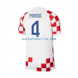 Jalkapallo Pelipaitoja Kroatia Perisic 4 Mies Kotipeliasu MM-kisat 2022 Lyhythihainen