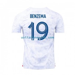 Jalkapallo Pelipaitoja Ranska Benzema 19 Mies Vieraspeliasu MM-kisat 2022 Lyhythihainen