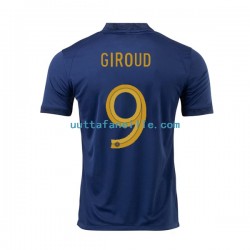 Jalkapallo Pelipaitoja Ranska Olivier Giroud 9 Mies Kotipeliasu MM-kisat 2022 Lyhythihainen