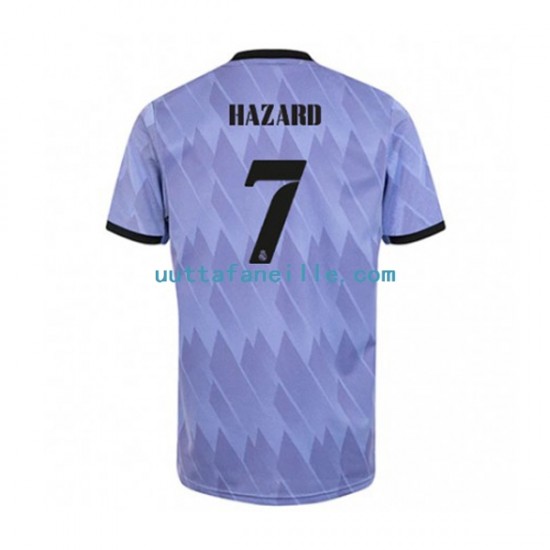 Jalkapallo Pelipaitoja Real Madrid Eden Hazard 7 Mies Vieraspeliasu 2022-2023 Lyhythihainen