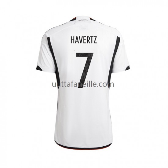 Jalkapallo Pelipaitoja Saksa Havertz 7 Mies Kotipeliasu MM-kisat 2022 Lyhythihainen