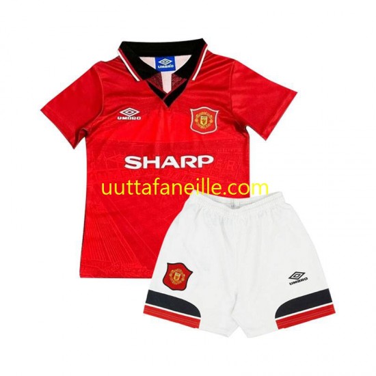 Jalkapallo Pelipaitoja Manchester United Retro Lasten Kotipeliasu 1994 Lyhythihainen