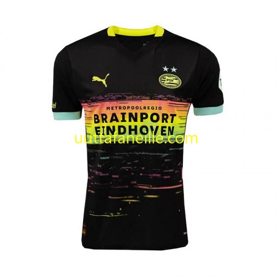 Jalkapallo Pelipaitoja PSV Eindhoven Mies Vieraspeliasu 2024-2025 Lyhythihainen