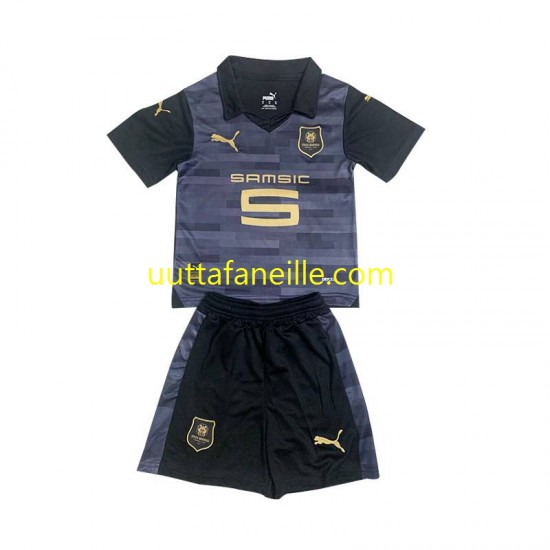 Jalkapallo Pelipaitoja Stade Rennais Lasten Kolmas peliasu 2023-2024 Lyhythihainen